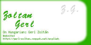 zoltan gerl business card